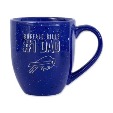 Imagem de Rico Industries NFL Football Buffalo Bills Dad-Royal Blue 473 ml Caneca de café de cerâmica salpicada gravada a laser