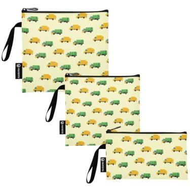 Imagem de XUWU Sacos reutilizáveis para armazenamento de alimentos, caminhão de lixo, pacote com 3, lancheira, compacta, sanduíche, pequeno, médio, grande, para almoço, viagem e organização