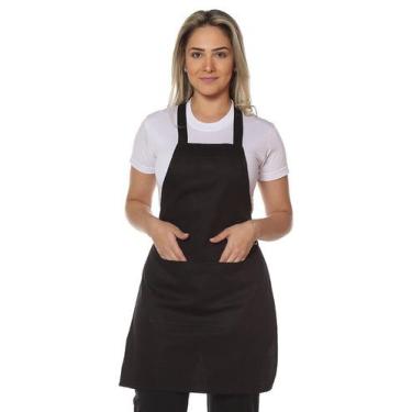 Imagem de Avental em brim com bolso - Demorgan Uniformes, Preto, UN