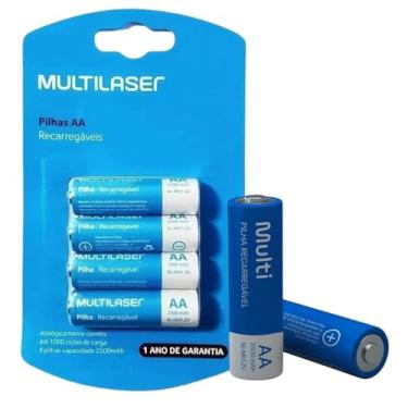Imagem de Pilha Recarregavel com 4 Unidades AA 2500mAh Ref: CB052