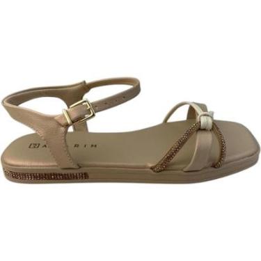 Imagem de Sandália Ramarim Rasteira Strass Feminina-Feminino