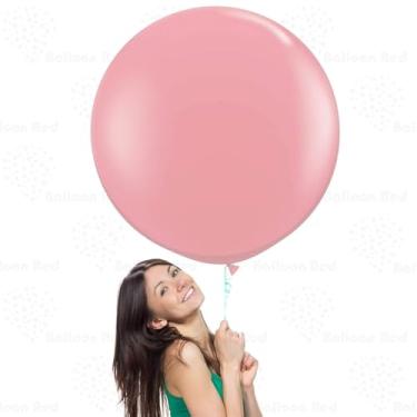 Imagem de Balões de látex gigantes espessos de cor pastel, 90 cm, pacote com 6, formato redondo, qualidade de hélio premium para casamento, chá de bebê, artigos de decoração de festa de aniversário