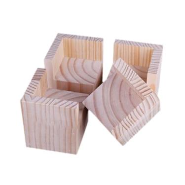 Imagem de Ｂｅｓｇａ 4 peças pernas de elevação de cama de elevação multifuncional de madeira elevador de altura elevadores de altura sofá elevador para armário mesa, 6 Cm X 5 Cm