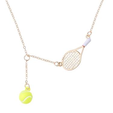 Imagem de Kilener Colar de raquete de tênis, colares esportivos para mulheres, presentes de aniversário para amantes de tênis, presente de Natal para melhores amigas, filhas, amantes de esportes, presente