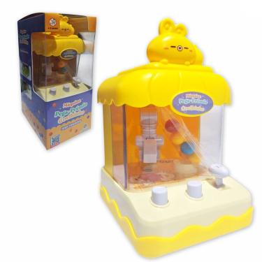 Imagem de Mini Máquina De Bola Pega Premio Jogo Com Garra Divertido Coelho Amarelo