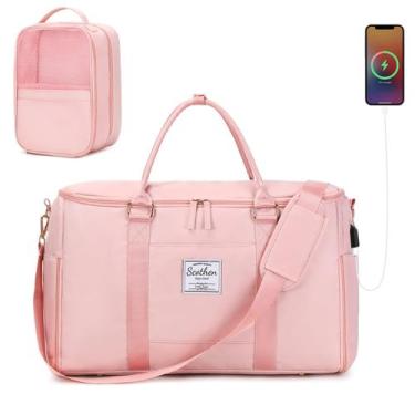 Imagem de Bolsa de roupa Carry On Scothen, grande mochila de nylon, rosa