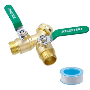 Imagem de UTALIND Divisor de mangueira de jardim de 2 vias, rosca de saída de 0,95 cm, saída de fluxo total, válvula Y, conector de desviador de mangueira, cabo longo, adaptador de torneira de água com arruelas