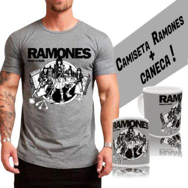 Imagem de Camiseta camisa banda Ramones, Punk Rock clássico + Caneca - LADO B RO