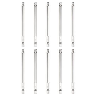 Imagem de HARFINGTON 10 peças de pontas esféricas hexagonais H5 (5 mm) cabeça 1/10.2 cm haste sextavada 100 mm (4") de comprimento magnético S2 aço métrico chave de fenda chave de broca soquete ferramenta