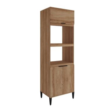 Imagem de Torre Quente Miami para 1 Forno 1 Microondas 3 Portas Carraro Freijó