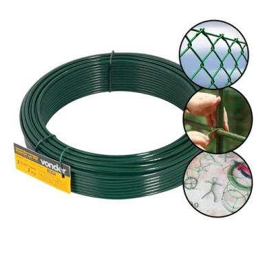 Imagem de Arame Galvanizado Liso Revestido Em Pvc Bwg 12 14 16 18 20 VONDER Verd