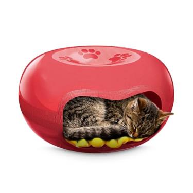 Imagem de Casinha Cama Toca Esconderijo para Gato Pet Donut Mecpet (Vermelho)