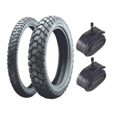 Imagem de Par Pneu 90-90-21 + 120-80-18 ENDURO 3 Metzeler Xre 300 lander Xr 250 Xre 300 + Par de Camaras