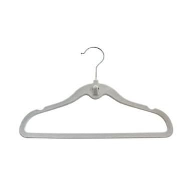 Imagem de Cabide Infantil Veludo Antideslizante Cinza 5 Unidades - CLINGO