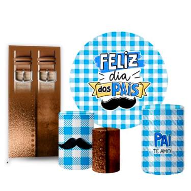 Imagem de Trio Capas Cilindro + Painel Redondo Sublimado + Lateral Dia dos Pais (K2PAI0010)