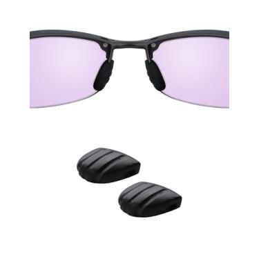 Imagem de Handwith 1 par de protetores de nariz para óculos de sol de silicone macio para Maui Jim Makaha/Sandy Beach/Kanaha, kit de reposição para óculos de ajuste confortável antiderrapante push-in preto