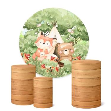 Imagem de Trio Capas Cilindro + Painel Redondo 1,50m Bosque (K1BSQ0009)