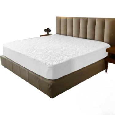 Imagem de Protetor Impermeável Capa para Colchão Matelada com Elástico(branco,Casal)