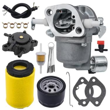 Imagem de Cylinman Carburador adequado para motores de cortador de grama John Deere Z235 Z255 Z335E Z335M Z345M Z345R Z355E Z355R ZTrak X146R X166R MIA13043 AUC14748 com filtro de óleo de ar bomba de