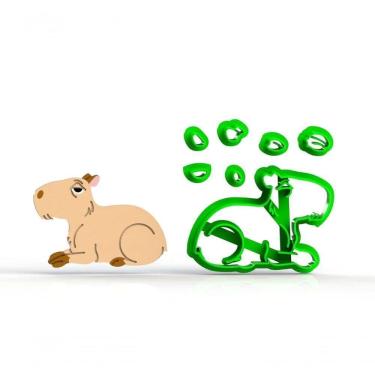 Imagem de Cortador Capivara Modular Bosque Encantado Floresta Tamanho 6 Cm