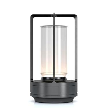 Imagem de YYXGOOB Luminária de Mesa Portátil Sem Fio Led, Luminária de Mesa Recarregável Operada Por Bateria com Sensor de Toque, Regulável Em Três Níveis, Adequada para Bares/Cafés/Restaurantes/Quartos/Locais