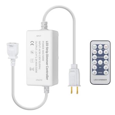 Imagem de Aclorol Controlador De Led Cob Para Fitas Ac 100V-120V Dimmer Com Controle Remoto 15 Teclas Compatível Luz Corda Alta Tensão Cor Única Plug-In (Sem Luz)