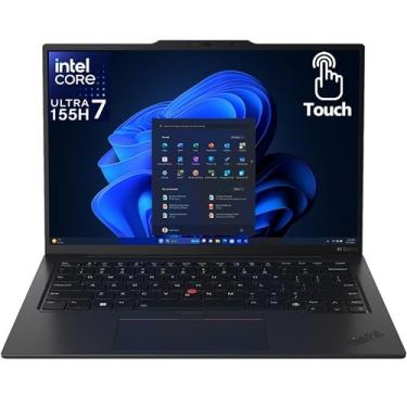 Imagem de Lenovo Laptop de carbono ThinkPad X1 Gen 12 com processador Intel Ultra 7 155H, tela sensível ao toque WUXGA 100% sRGB de 14 polegadas, 32 GB DDR5 RAM, SSD de desempenho Gen4 de 1 TB, câmera FHD+ IR+