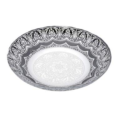 Imagem de Centro De Mesa De Vidro Pádua Preto E Cinza 40x7,5cm Lyor Preto E Cinza