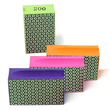 Imagem de Almofadas de polimento de mão de diamante para lixar concreto pedra de vidro granito mármore 60#,100#,200#,400# (4 peças/conjunto)