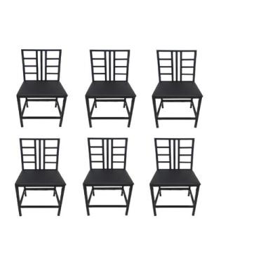 Imagem de Kit 6 Cadeiras Reforçada Para Cozinha E Sala Jantar Lorena - MODERNA