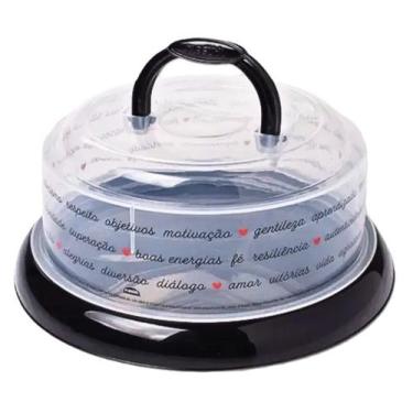 Imagem de Queijeira Plasútil Com Tampa Transparente E Alça - Corações