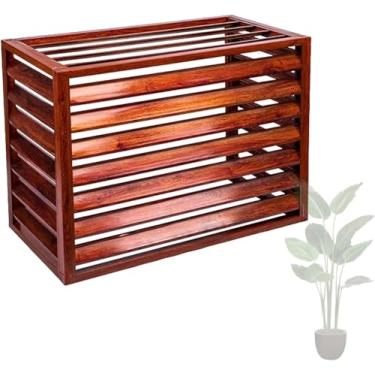 Imagem de Tampa De Alumínio Para Ar Condicionado 20" L X 40" C X 28" A Tampa De Ar Condicionado E Bomba De Calor Prateleira Suporte Para Plantas Cobertura De Unidade Ac Externa Fácil Montage, Bronze