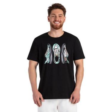 Imagem de Camiseta Comfy Corre Masculina - Olympikus, Preto, M