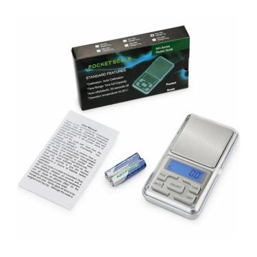 Imagem de Mini Balança Digital Alta Precisão Bandeja 500G Cor Prateado