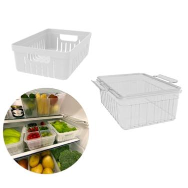 Imagem de Kit Geladeira - 4 Potes com Tampa e 4 Cestinhas