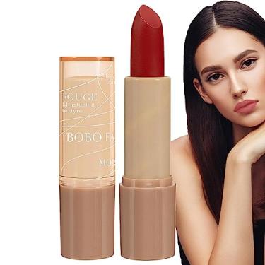 Imagem de Batom Matte Finish - Batom Hidratante Lip Glaze com Acabamento Matte - Brilho labial fosco de textura cremosa de alta saturação para uso diário, meninas, mulheres, festas, ideias para presentes Hersil