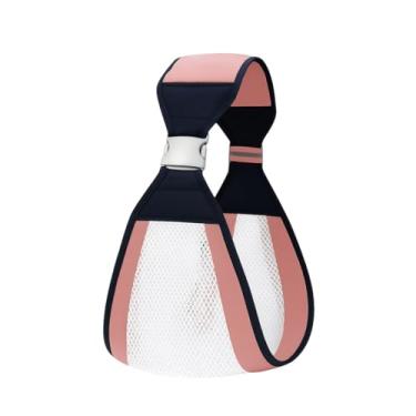 Imagem de Bolsa Canguru para Bebê Ergonômico, Cor Rosa, Tecido Respirável, Alças Ajustáveis, Contato Pele a Pele, Reforçado