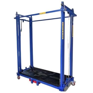 Imagem de Andaime elétrico 300 kg de suporte de carga elevador de andaime móvel dobrável construção de canteiro de obras decoração de casa plataforma de elevação de controle remoto multifuncional plataforma de