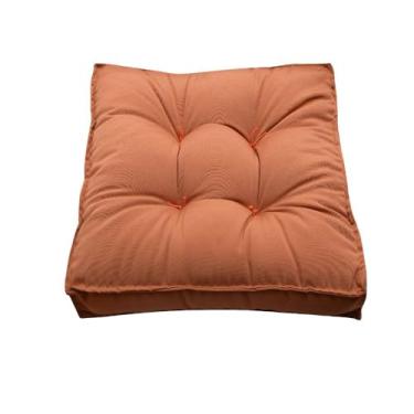Imagem de Futon 45x45 Almofada Assento Turco almofada para cadeira(Laranja-Escuro)