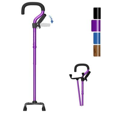 Imagem de Bastão de caminhada KingPavonini dobrável e ajustável com base de 4 po