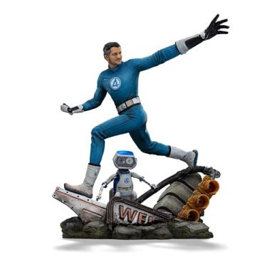 Imagem de Iron Studios Estátua colecionável em escala de arte Mr. Fantastic e H.E.R.B.I.E 1/10 - Resina Fantastic Four Polystone Multicolor 25.9 cm 25 cm