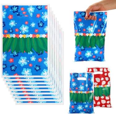 Imagem de SAVITA 50 Peças Sacos Lembranças Festa Desenho Animado, Sacos Guloseimas Tema Havaiano Impressões Folhas Flores Saco Doces Pega Artigos Festas Decorações para Meninos Meninas Aniversário Chá Bebé