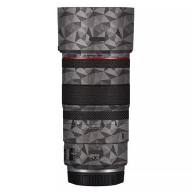 Imagem de 100 2.8 Lente Cap Skin Anti-Scratch Adesivo de Câmera para Canon RF 100 mm F2.8 Película Protetora Macro Decalque (Triângulo Titânio)