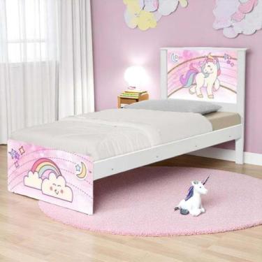 Imagem de Cama Infantil Solteiro 195cm x 96cm KMTEB - Doce Sonho Móveis, Unicorn