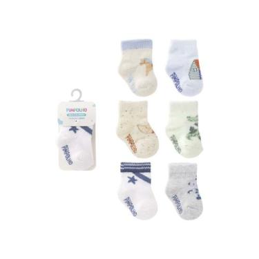 Imagem de Kit 6 Pares Meia Colorida Pimpolho Tamanho Zero (Prematuro) Menino