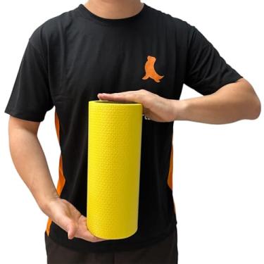 Imagem de Rolo de Massagem Miofascial Em EVA 30x12cm Pilates Yoga Amarelo DF1140-AM Dafoca Sports