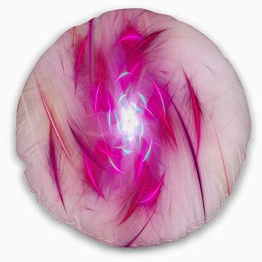 Imagem de Design Purple Fractal Nuclear Reaction' Floral Sala de estar, sofá, almofada de alta qualidade + capa de almofada impressa em ambos os lados 50 cm