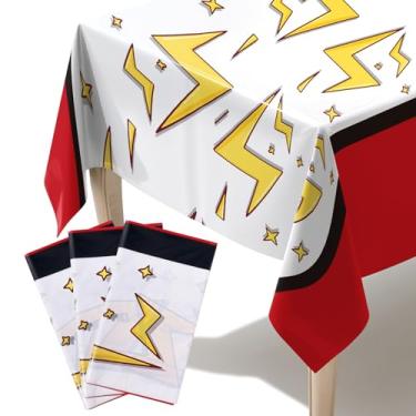 Imagem de Mprocen Capas de mesa com tema de desenho animado, à prova d'água, descartáveis, retangulares, toalhas de mesa de jantar, artigos de festa para chá de bebê de aniversário, 274 x 137 cm