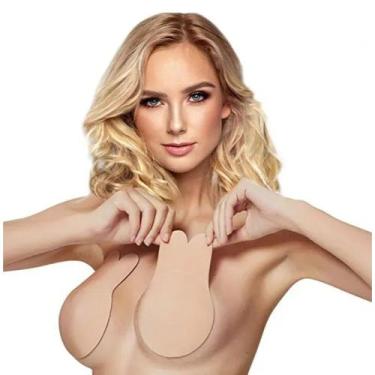 Imagem de Sutiã Adesivo Levanta Seio - ORELHA DE COELHO Invisible Push Up BEGE 4