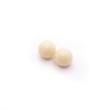 Imagem de Miçanga Passante Bola Lisa Plástico Beje 6mm 100pçs 15g - Macall